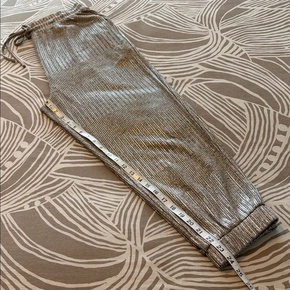 BISHOP & YOUNG gold glittery joggers - Picture 7 of 11